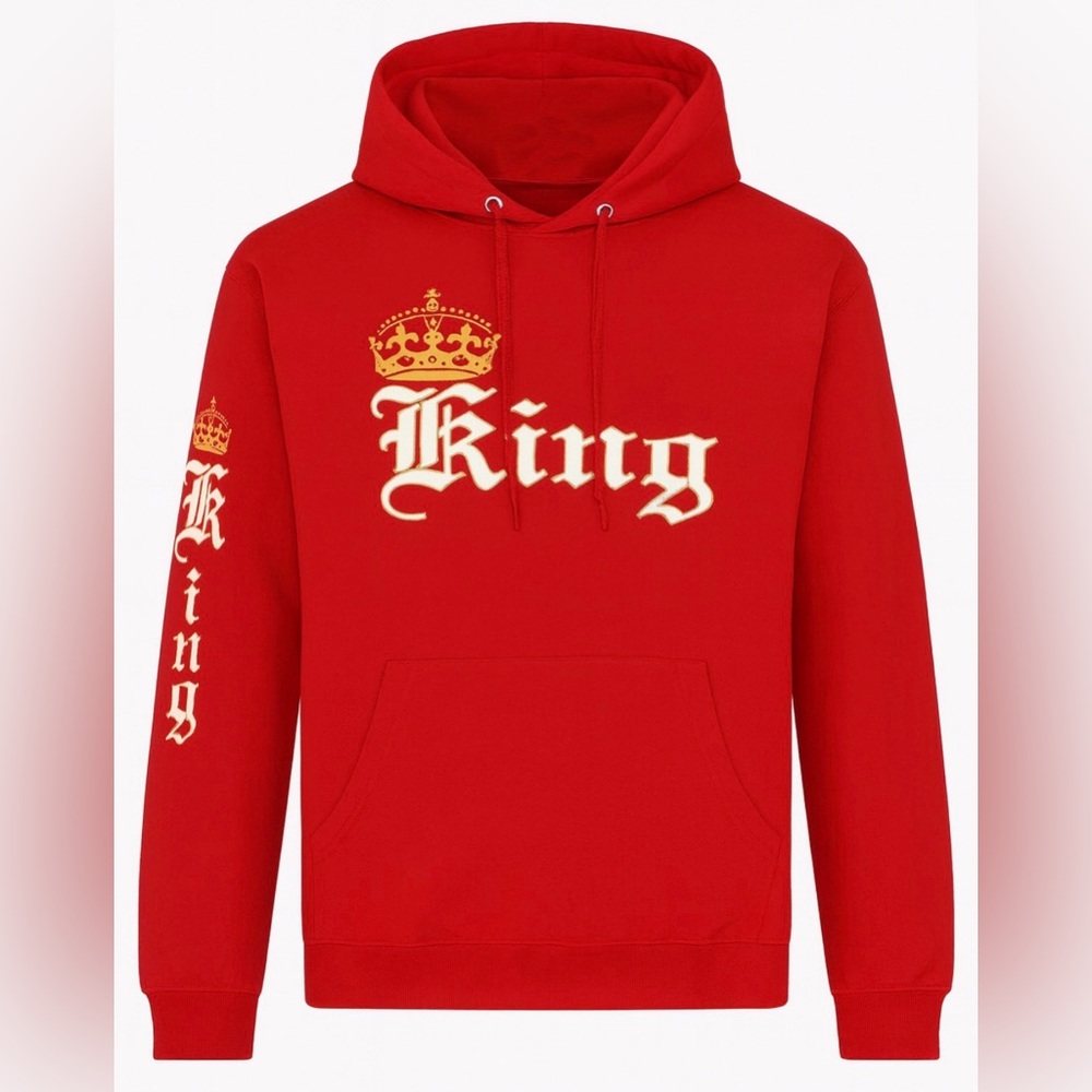 NWOT Red “King” Hoodie 2XL Crown